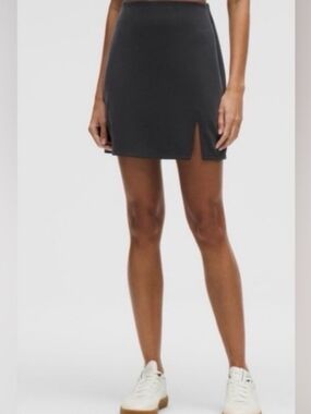 lululemon athletica Black Mini Skirt with Front Slit